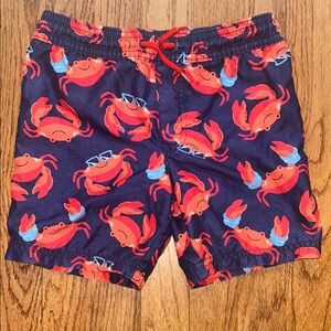 Toddler Crab Print Swim Shorts size 4T